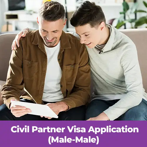 civil partner visa application male-male