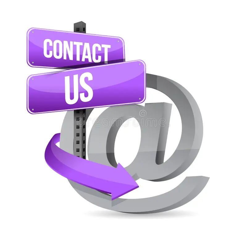 e mail contact us sign illustration design over white 32820260