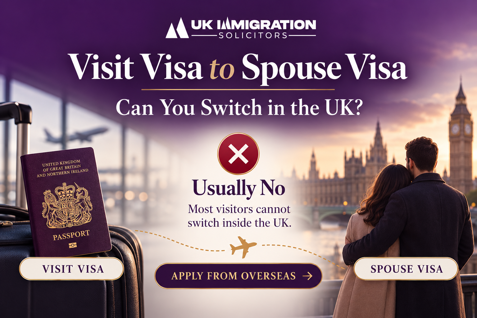 Visitor visa to spouse visa UK – apply from overseas